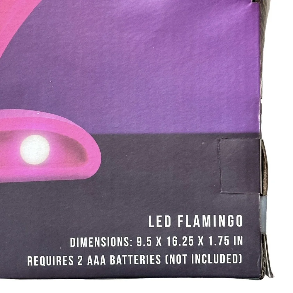 New in‎ Box South Beach Stand Tall Flamingo Decor LED Light 9.5